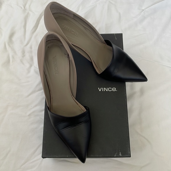 Vince two tone leather 4” heel - Picture 1 of 9